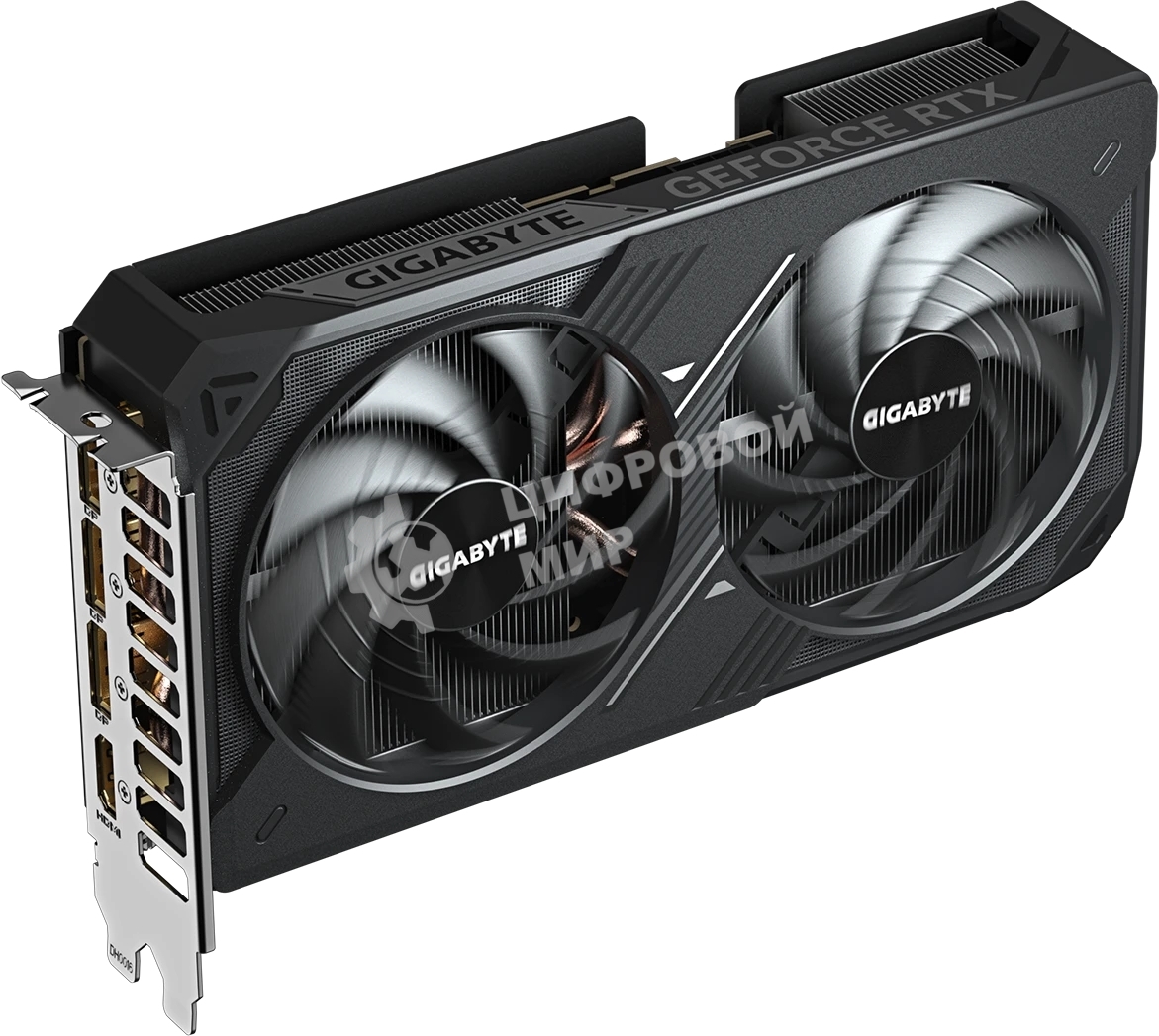Видеокарта Gigabyte GeForce RTX 5060 Ti WindForce Max OC, NVIDIA RTX 5060 Ti, 16 ГБ GDDR7, 128 бит, PCI-e 5.0, 1xHDMI, 3xDP, 2587 МГц
