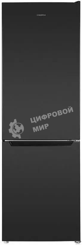 Холодильник Maunfeld MFF185SFSB черный мат. двухкамерный 211/104л морозилка снизу