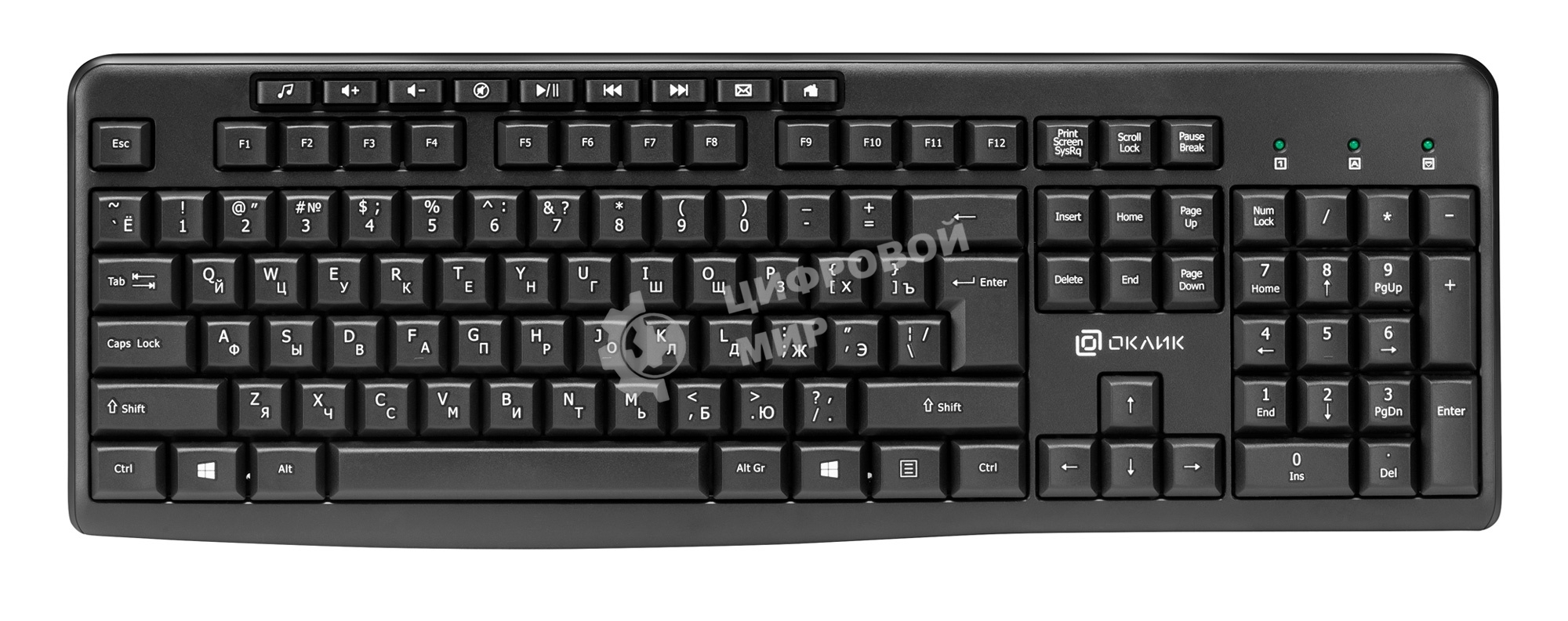 Комплект клавиатура + мышь Oklick/Оклик 225M клав:черный мышь:черный USB беспроводная Multimedia