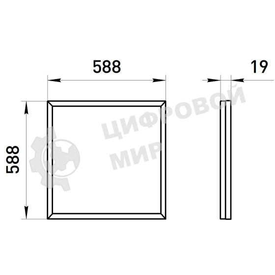 Светильник светодиодный ЭРА SPO-640-3-6K-32 32Вт 6500К 3200лм IP40 588х588х19мм панель матовый грильято