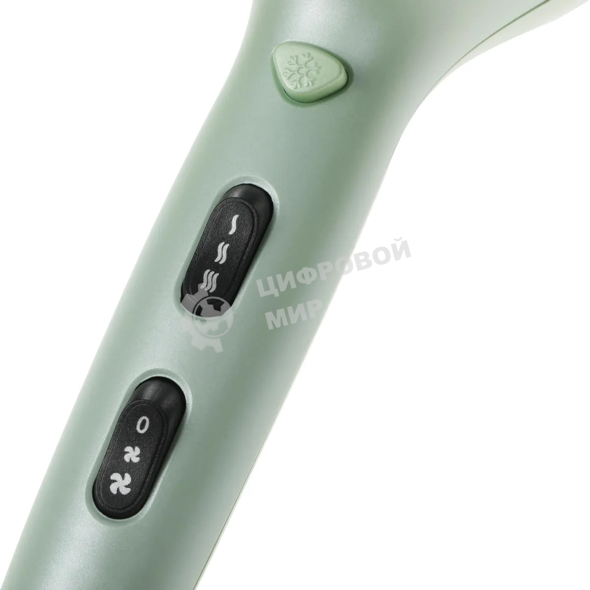 Фен Hyundai H-HDI0766 оливковый, 2200 Вт, ионизация