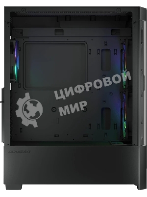 Компьютерный корпус Cougar Airface RGB Black, 2х140мм + 1x120мм ARGB Fan, ARGB Fan Hub, без БП, черный, ATX