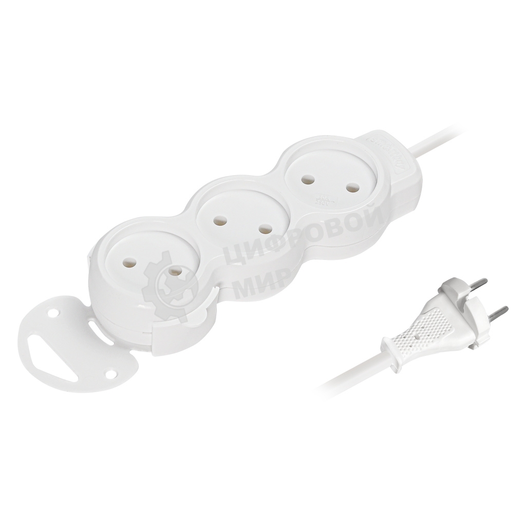 Удлинитель бытовой Smartbuy (SBE-10-3-07m-N) 3 гн х 7,0 м белый