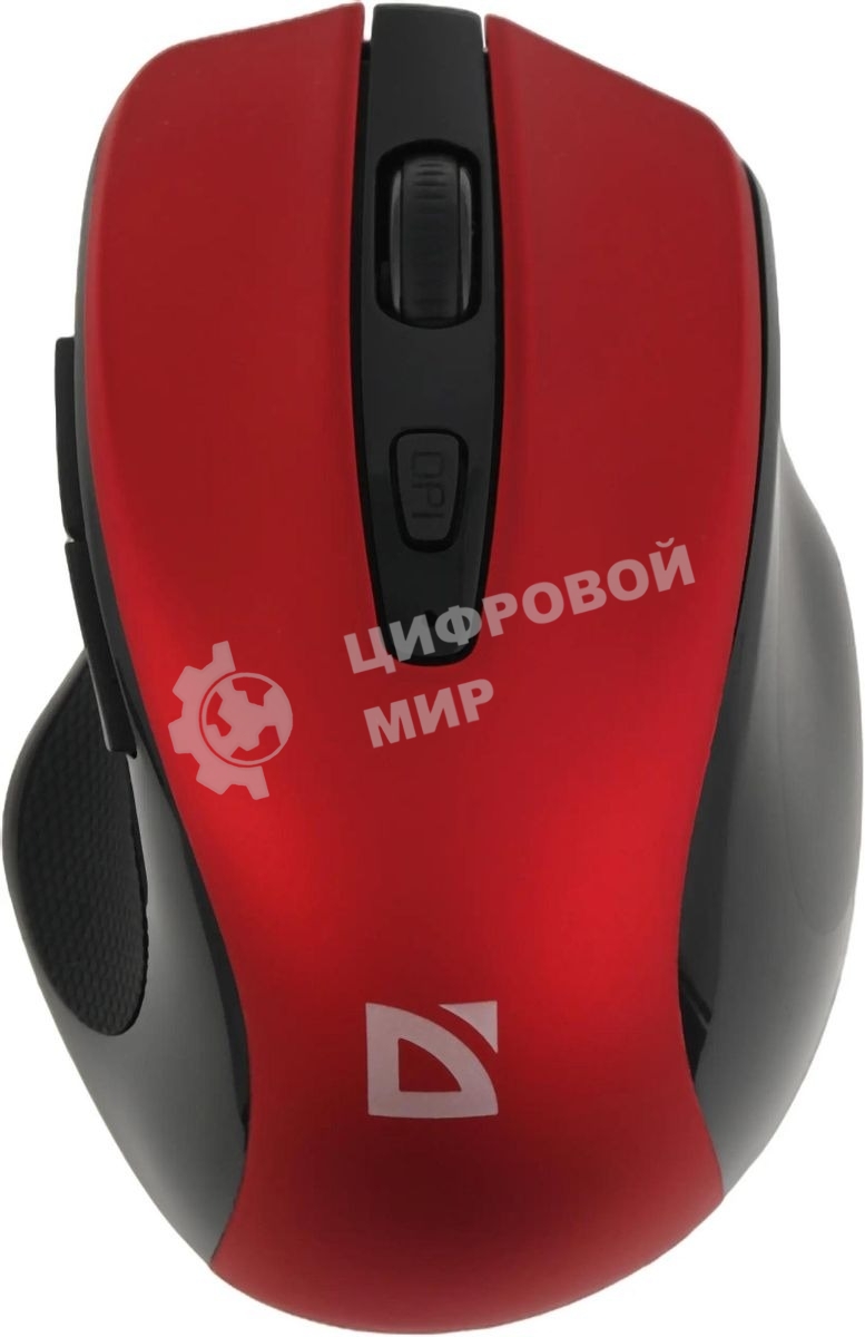 Мышь беспроводная Defender Prime MB-053 красный, 1600 dpi, радиоканал, USB, кнопки - 6