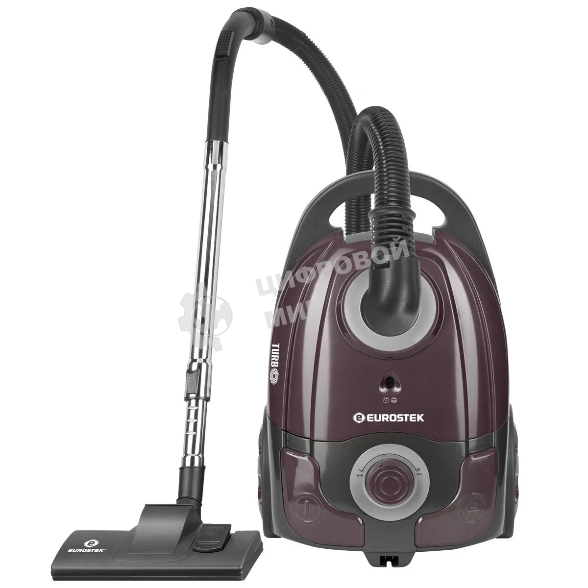 Пылесос EuroStek EVC-3512 коричневый, 500/2800 Вт, уборка сухая, пылесборник мешок 3,5 л