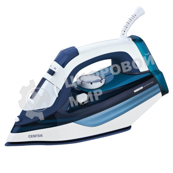 Утюг Centek CT-2319 Blue 1800 Вт, антипригарное покрытие, мощный паровой удар, самоочистка, 180мл