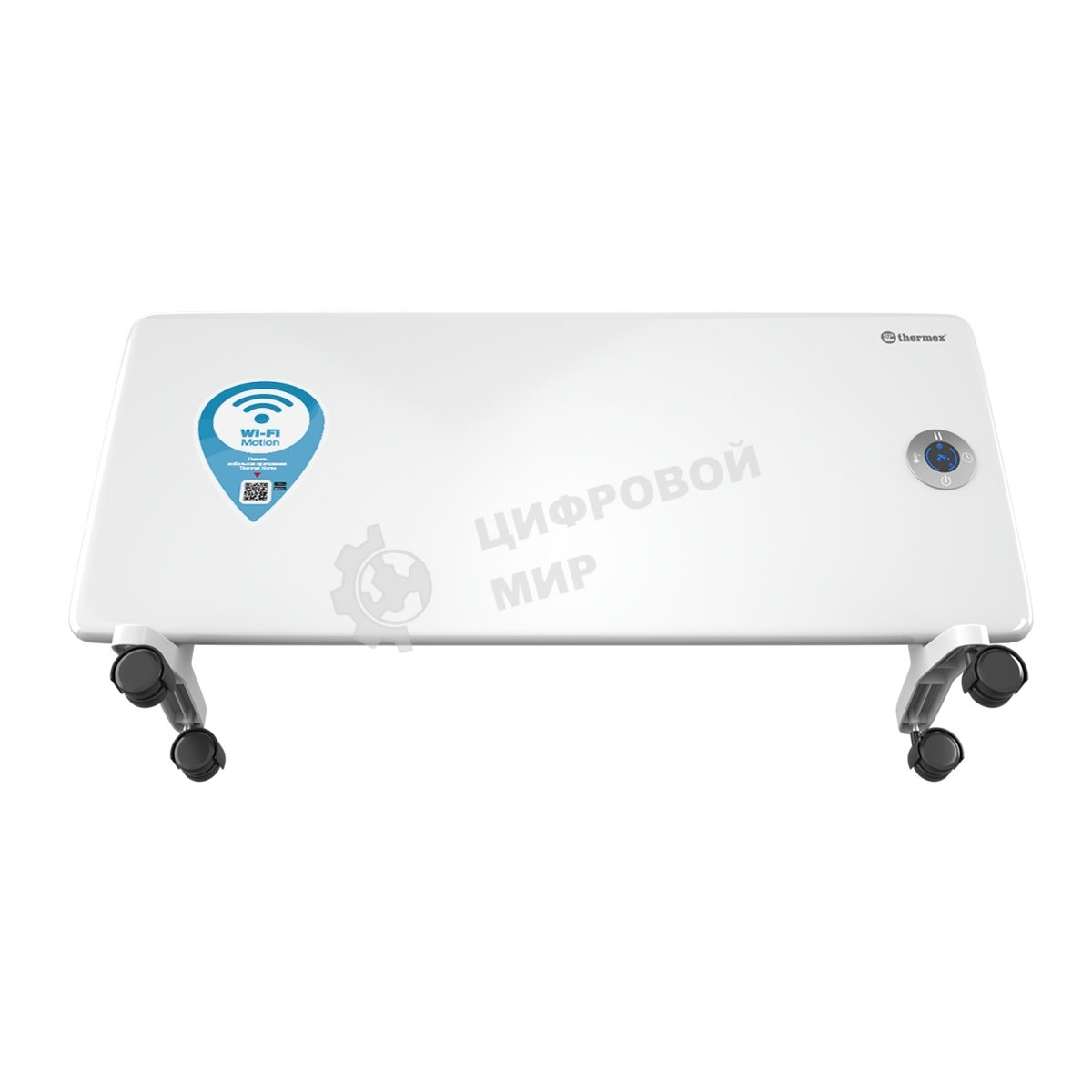 Конвектор электрический Thermex Frame 2000E белый, 2000 Вт, 25 м2, термостат, дисплей, WiFi