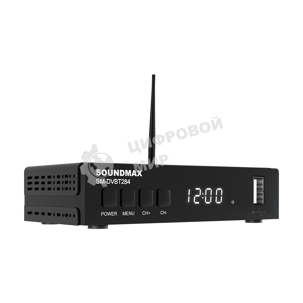 Ресивер DVB-T2 SOUNDMAX SM-DVBT284 черный