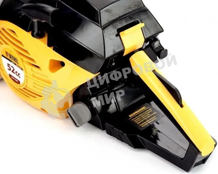 Пила цепная бензиновая Denzel DGS-5218, шина 45 см, 52см3, 3,5 л.с., шаг 0,325, паз 1,5 мм,