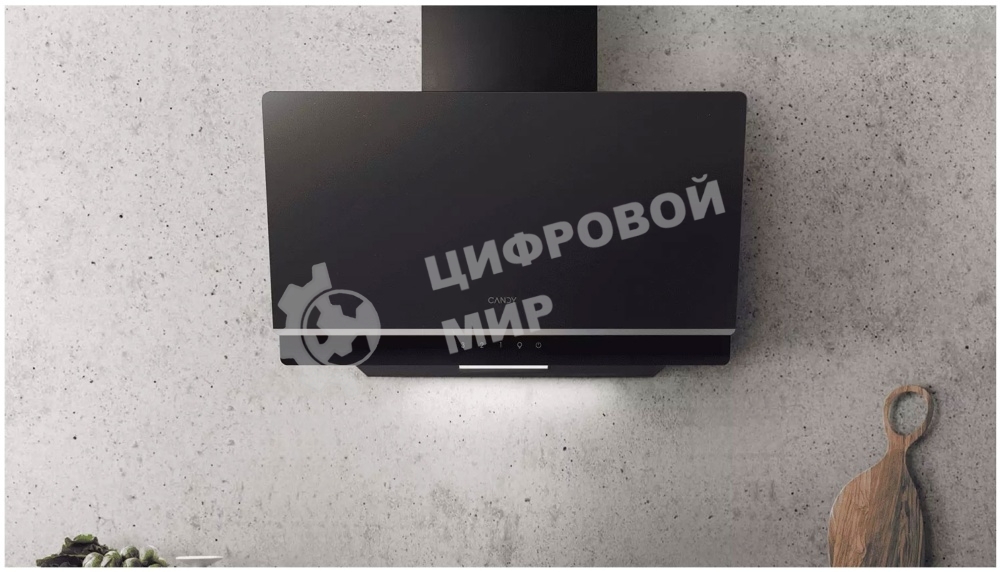 Вытяжка наклонная Candy CVXW64SB чёрный, 60 см, 600 м³/ч, 46 дБ