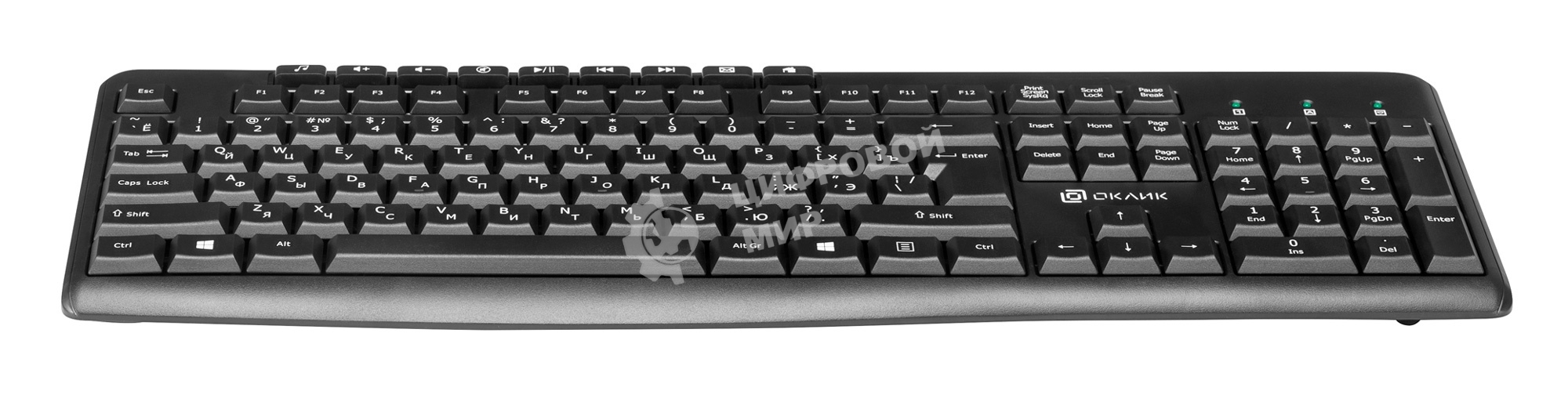 Комплект клавиатура + мышь Oklick/Оклик 225M клав:черный мышь:черный USB беспроводная Multimedia