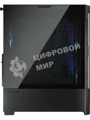 Компьютерный корпус Cougar Airface RGB Black, 2х140мм + 1x120мм ARGB Fan, ARGB Fan Hub, без БП, черный, ATX