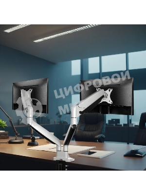 Кронштейн Kromax OFFICE-22 серебристый, 4 шт/уп. Кр. алюм. настол. для мон. 17