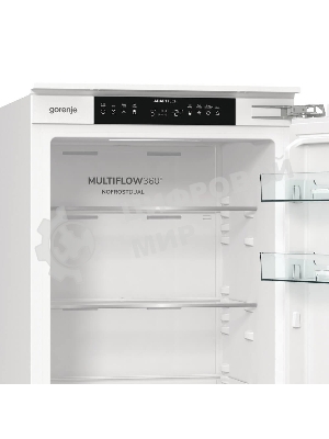 Встраиваемый холодильник Gorenje NRKI517142, полезный объем 243 л, электронное управление, цифровой дисплей, автоматическое размораживание No Frost, быстрое замораживание, интенсивное охлаждение, зона свежести с контролем влажности, слайдерное крепление, энергоэффективность А+
