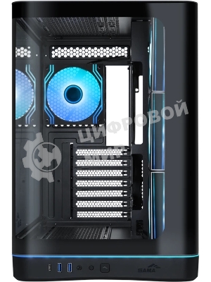 Корпус SAMA V62S, Midi-Tower, чёрный, 4 x 120 мм