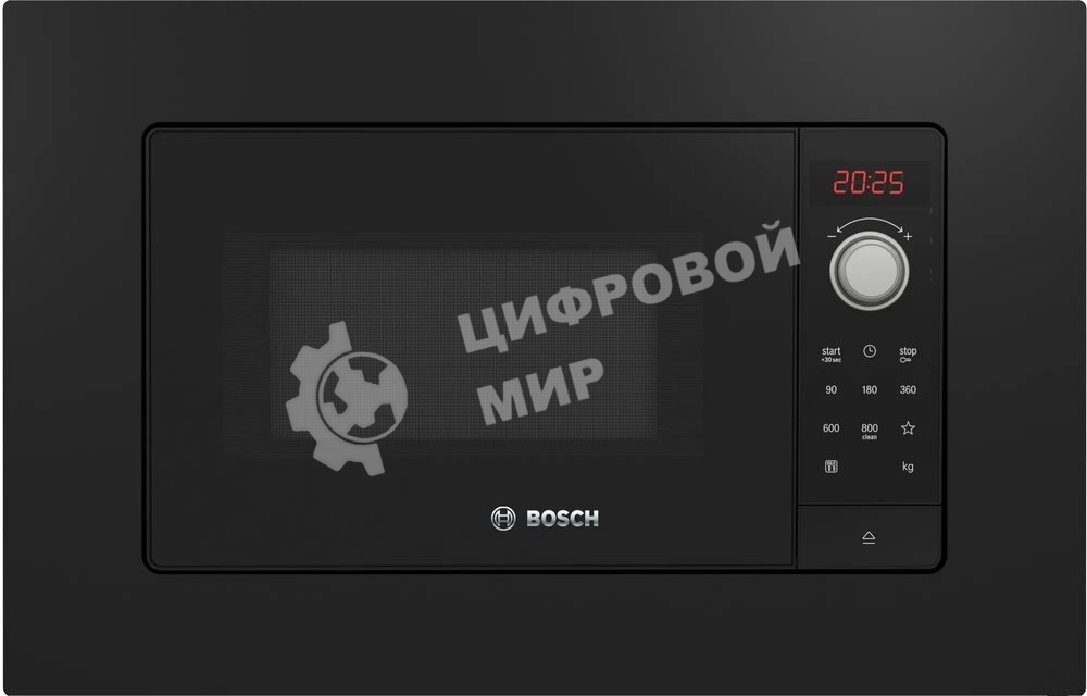 Встраиваемая микроволновая печь Bosch BFL623MB3 черный, 20 л, 800 Вт, переключатели - поворотный механизм/сенсор