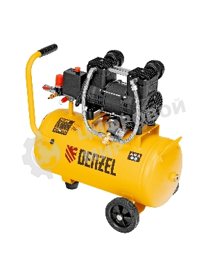 Компрессор безмасл. малошумный Denzel DLP-950/24, 950 Вт, 24 л, 2850 об/мин, 170 л/мин