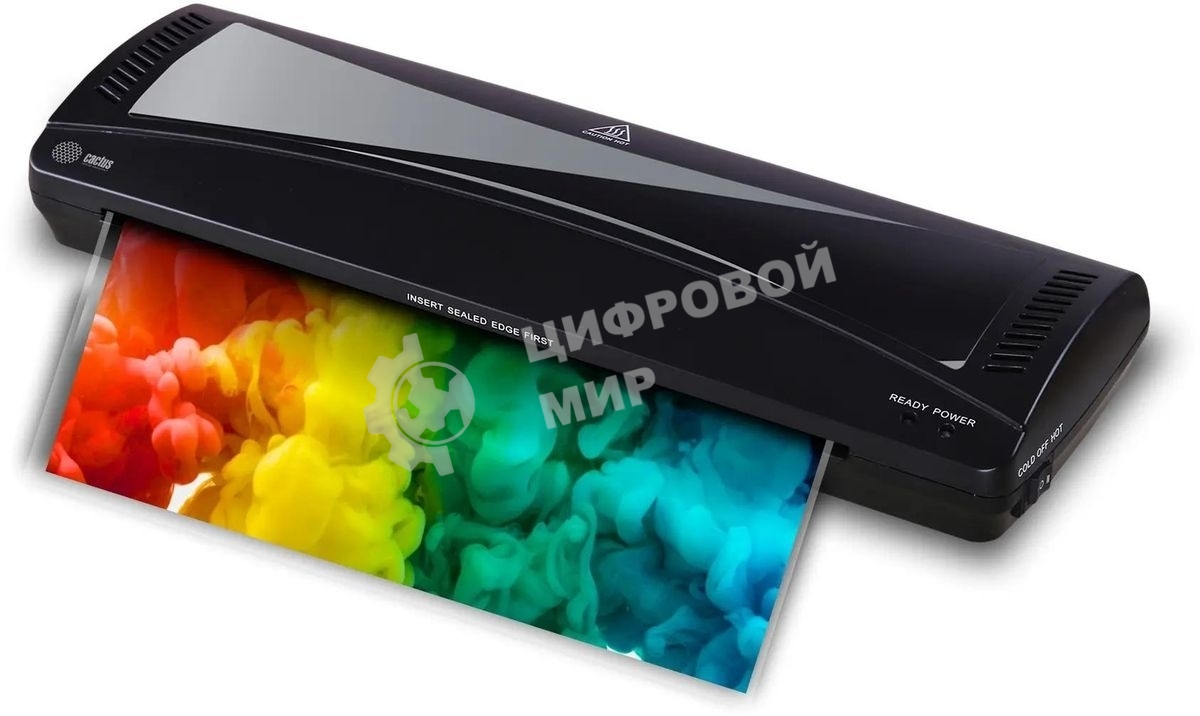 Ламинатор Cactus CS-LAB-M5 черный A3 (80-125мкм) 25 см/мин (2 вал.) хол. лам. лам. фото