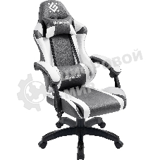 Кресло Defender Fortune серый, экокожа, 120 кг