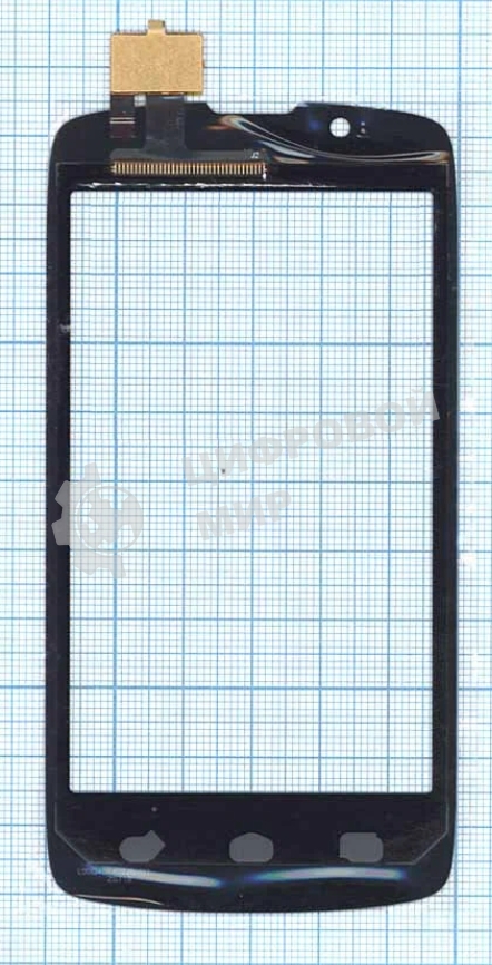 Сенсорное стекло (тачскрин) для Fly IQ4490 Era Nano 4, черное