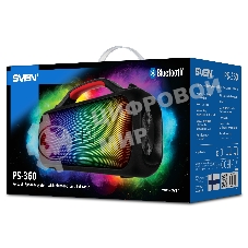 Мобильные колонки SVEN PS-360 2.0 черные 2x12W Bluetooth