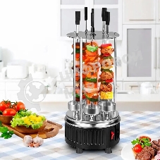 Шашлычница электрическая Kitfort KT-1405 1000Вт серебристый