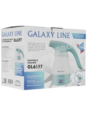 Отпариватель Galaxy Line GL 6197 бирюзовый, 700 Вт, 16 г/мин, 100 мл