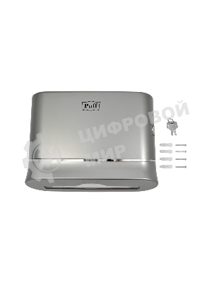 Диспенсер бумажных полотенец Puff 5135S, хром, с замком, ABS-пластик