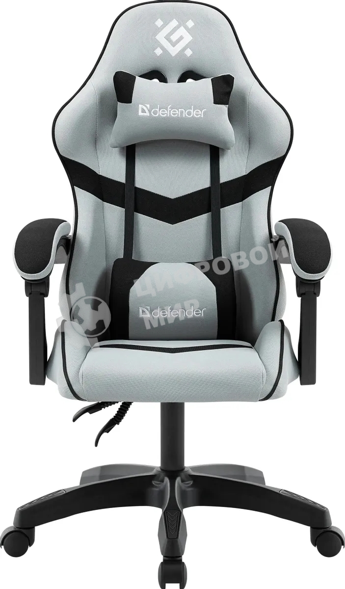 Кресло игровое Defender Savage серый/черн, класс 2, ткань