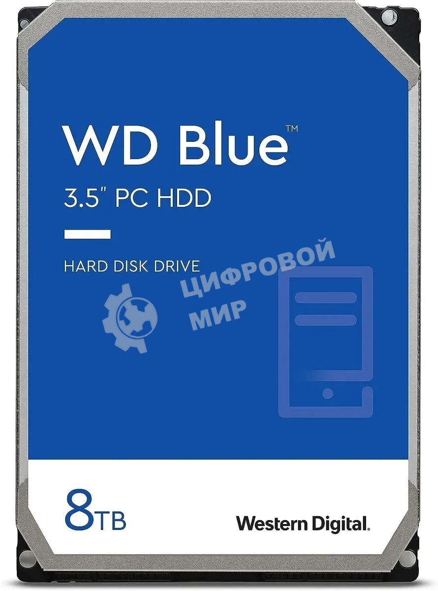 Жесткий диск WD SATA-III 8Tb WD80EAAZ Desktop Blue (5640rpm) 256Mb 3.5