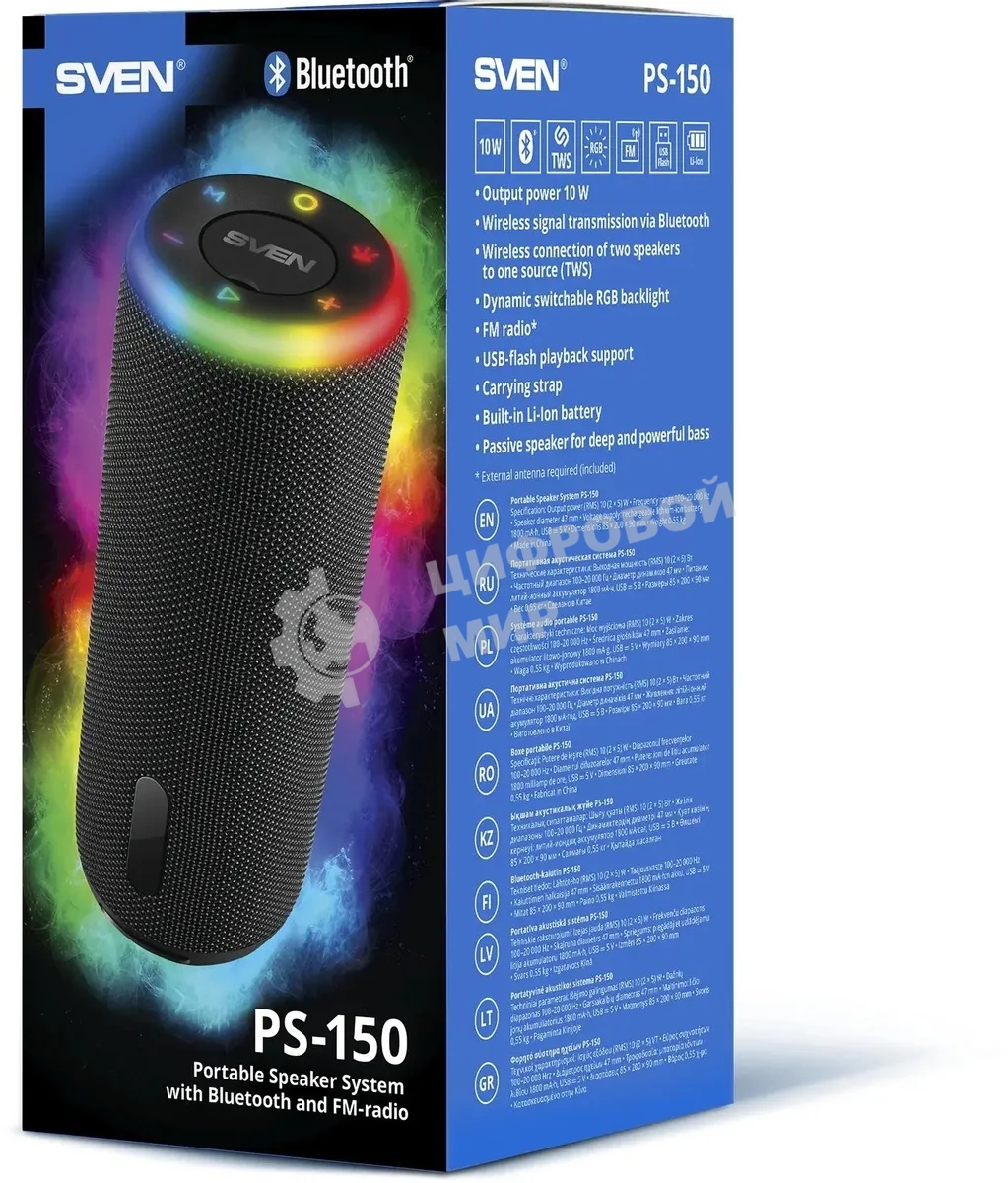 Беспроводная колонка SVEN PS-150, черный