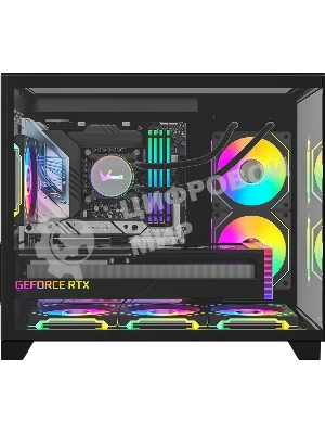 Компьютерный корпус AeroCool/Formula Crystal Z9ML Floe черный без БП mATX 4x120мм 2xUSB 3.0 audio bott PSU