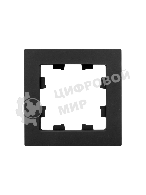 Рамка 1 - местная Эпика EKF UP1-FPB-01 черная, пластик