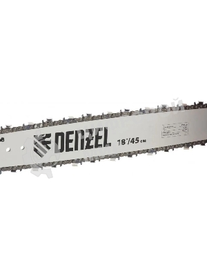 Пила цепная бензиновая Denzel DGS-5218, шина 45 см, 52см3, 3,5 л.с., шаг 0,325, паз 1,5 мм,
