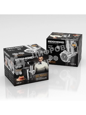 Мясорубка электрическая Redmond RMG-1223 1000 Вт, черный/серебристый