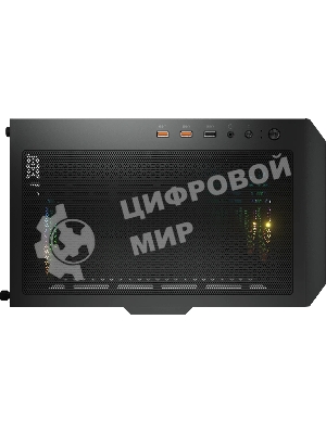 Компьютерный корпус Cougar Airface RGB Black, 2х140мм + 1x120мм ARGB Fan, ARGB Fan Hub, без БП, черный, ATX