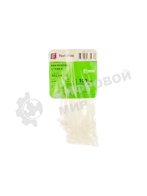 Нейлоновые стяжки Fortisflex КСС 3х100 мм белый 100 штук