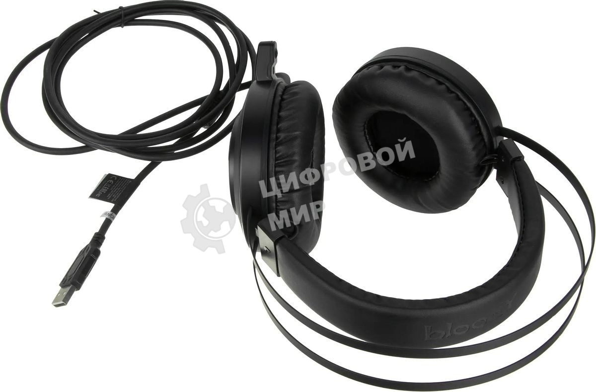 Гарнитура проводная с микрофоном A4 Bloody G521 черный 2.3м мониторные USB оголовье черный