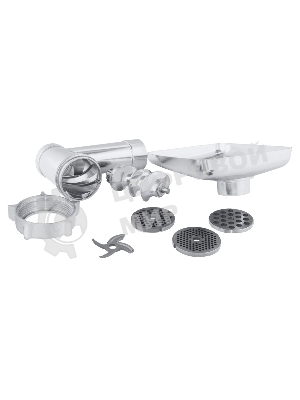 Мясорубка электрическая Maunfeld MMG.2000BRSV черный, 2000 Вт, 2.6 кг/мин, реверс, металлический лоток, насадки - 5