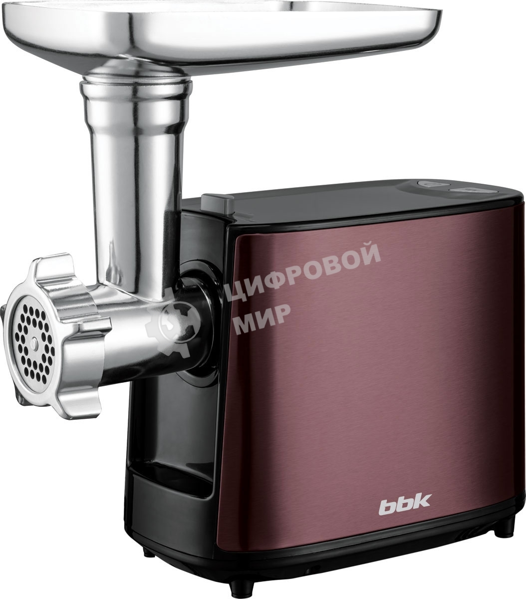 Мясорубка электрическая BBK MG1801 медь/черный, 1800 Вт, 2.0 кг/мин, реверс, защита от перегрузки, металлический лоток, насадки - 4