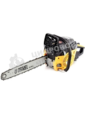Пила цепная бензиновая Denzel DGS-5218, шина 45 см, 52см3, 3,5 л.с., шаг 0,325, паз 1,5 мм,