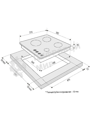 Газовая варочная панель Krona ALMA 60 BL черный
