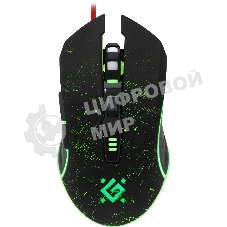 Мышь проводная Defender Draglen GM-907 черный, 7200 dpi, USB, кнопки - 6