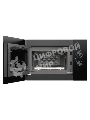 Встраиваемая микроволновая печь MONSHER MMH 1015 Noir, High-Tech, 15 л, мощность 600 Вт, 5 уровней мощности, размораживание, поворотное управление, черный