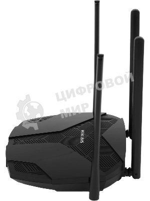 Двухдиапазонный роутер MERCUSYS MR80X AX3000 Wi-Fi 6, до 574 Мбит/с на 2,4 ГГц + до 2402 Мбит/с на 5 ГГц,4 фиксированные внешние антенны, 3 гигабитных порта LAN, 1 гигабитный порт WAN