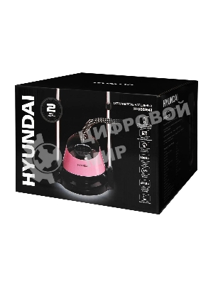 Отпариватель Hyundai H-US02543 розовый/черный, 1800 Вт, 40 г/мин, 1350 мл