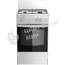 Плита газовая Darina 1AS GM 521 001 W белый/черный, конфорок 2 шт, духовка 45 л, 50 см x 85 см x 41 см