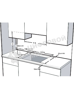 Газовая варочная поверхность Hotpoint HGMT 642 BL, независимая, черный