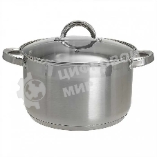 Кастрюля WEBBER BE-114/2 6,6 л, 24 см, нержавеющая сталь, индукция, с крышкой