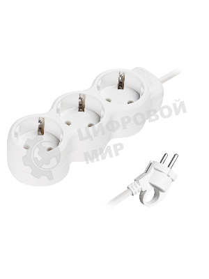 Удлинитель Smartbuy (SBE-16-3-1.5m-Z) 3 гн х 1,5 м белый